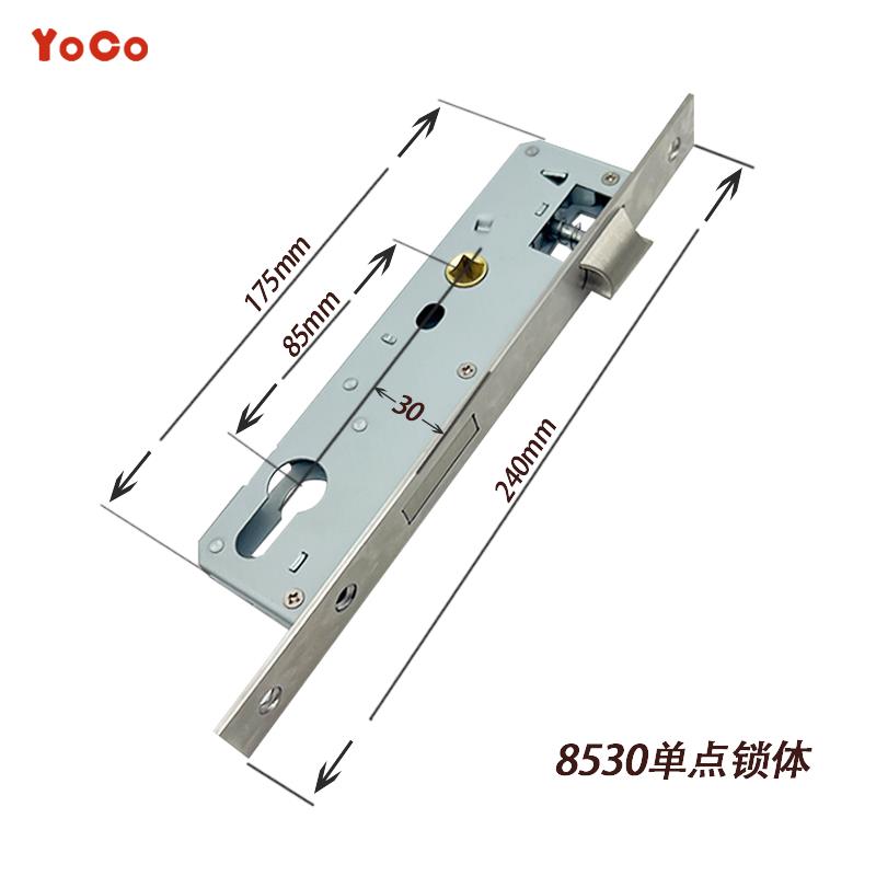 断桥铝平开门锁通用型不锈钢单点多点锁体8520 8525 8530 8535