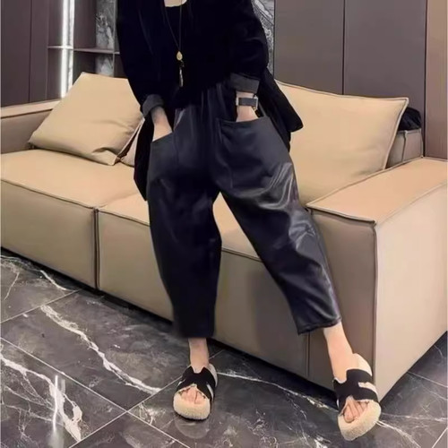 大码加厚洋气时尚百搭休闲裤子女