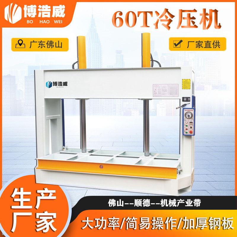 定制木工机械冷压机全自动60吨液压式冷压机蜂窝板木门板材压板机