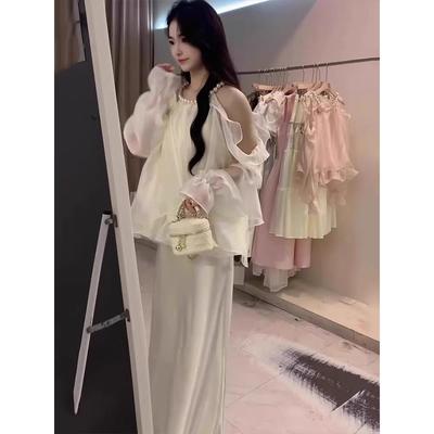 夏装搭配一整套大码胖mm雪纺上衣半身裙子超仙独特漂亮温柔套装女