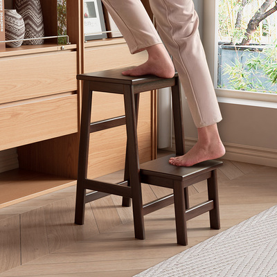 实木折叠凳子家用多功能两用梯子板凳登高客厅楼梯换鞋小户型梯凳
