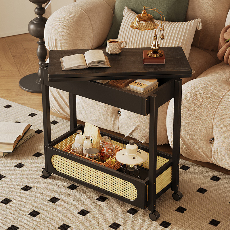 多功能可移动沙发边柜茶几小户型折叠小推车客厅置物架折叠小桌子