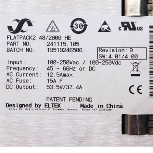 Flatpack2 220 2000 HE 241115.815通信电源模块全新