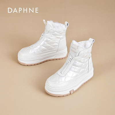 达芙妮2025冬季新款雪地靴女