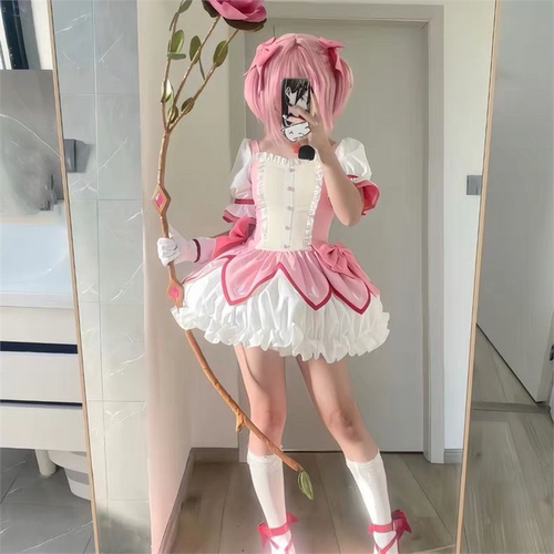魔法少女小圆cos服可爱萝莉鹿目圆战斗服晓美焰cosplay二次元粉色
