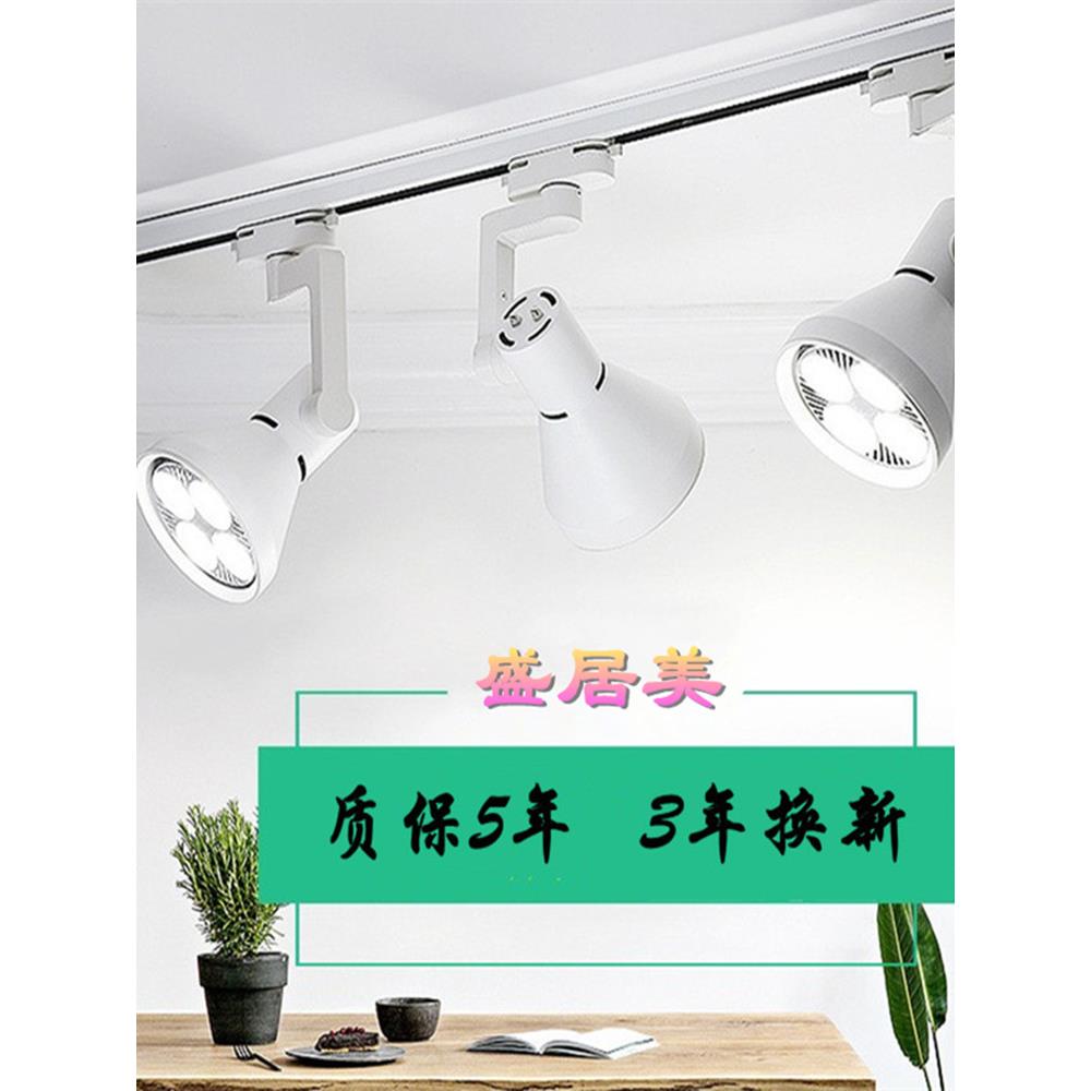led轨道灯服装店铺商用天花展厅商场展台超亮节能导轨二三线射灯