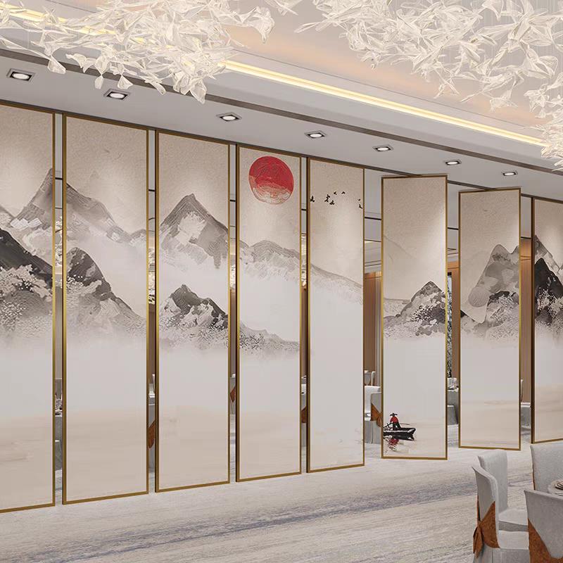 活动隔断墙饭厅包厢宴会厅酒店移动屏风会议室展厅折叠高隔断广州