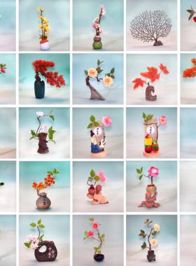 刺身摆盘装饰菜品酒店餐饮凉菜点缀花草摆盘装饰品小摆件小花摆件