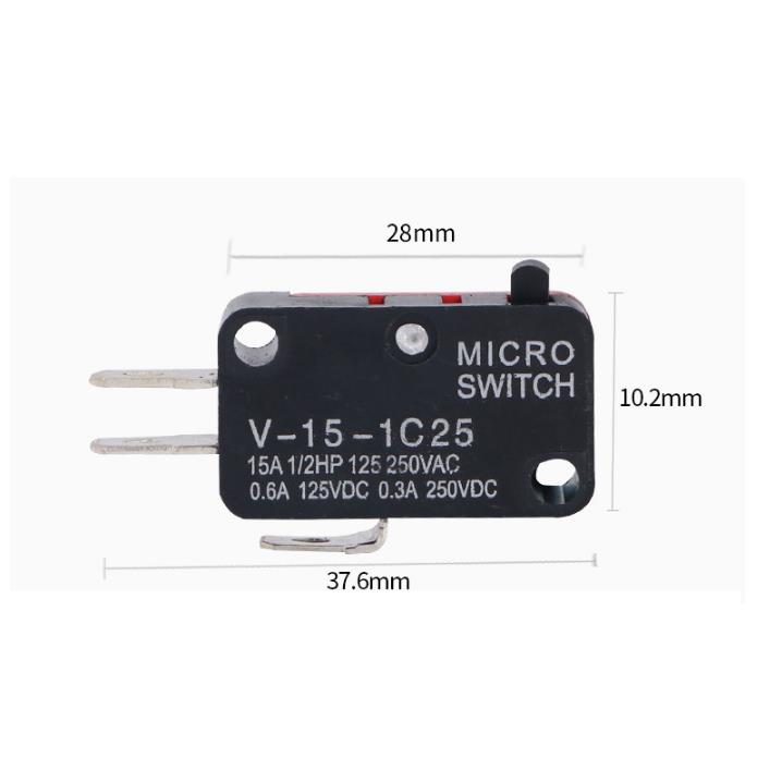 3脚自复模具V-156-1C25小型微动行程限位开关带滚轮银触点TM1306