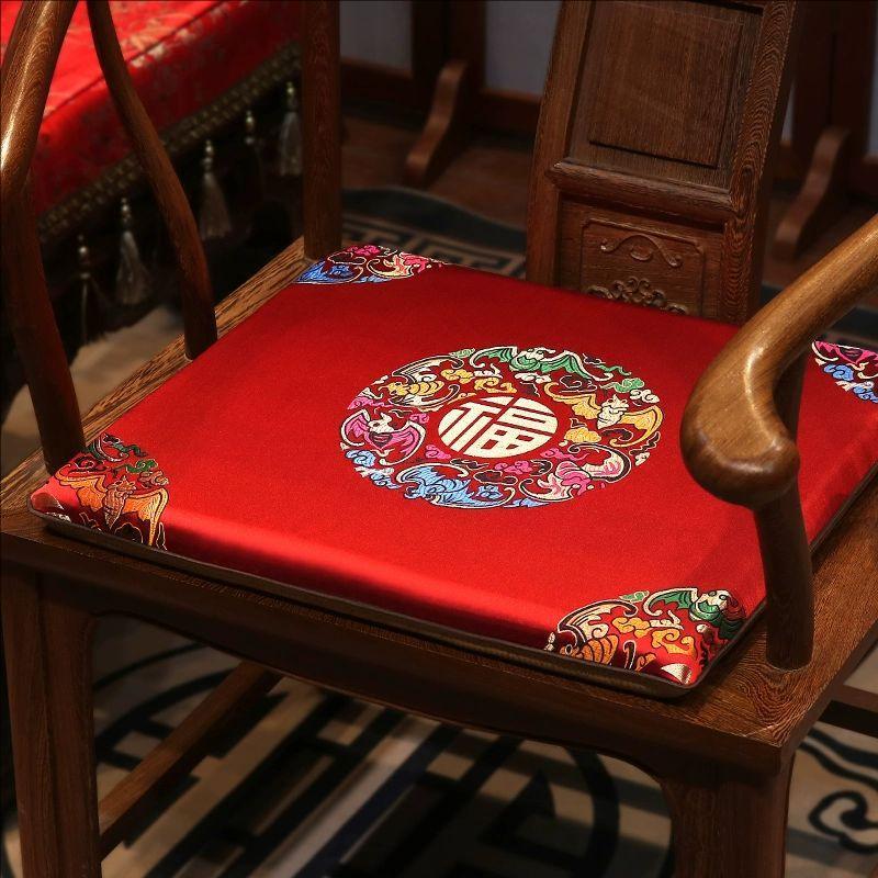红木沙发坐垫新中式太师椅官帽椅垫实木茶桌餐椅凳子久坐屁垫定制