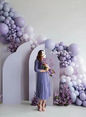 紫色气球装饰生日派对装饰用品商场开业庆典年宴会100天道具