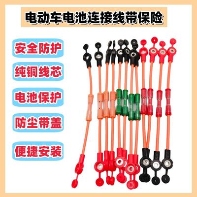 电动车电池瓶国标连接线带保险盒短路过压断电保护原装车通用配件