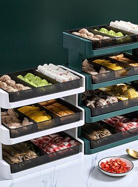 日本多层火锅配菜盘家用厨房备菜神器装鱼蔬菜盘子托盘置物架餐具