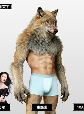 野兽来了内裤男【80s莫代尔】10A抑菌生蚝养护导湿排汗平角内裤