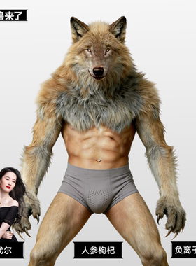 野兽来了男士内裤【50S兰精莫代尔】人参枸杞素10A抑菌无感四角裤