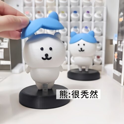 安能辨我是熊八？自嘲熊摆件
