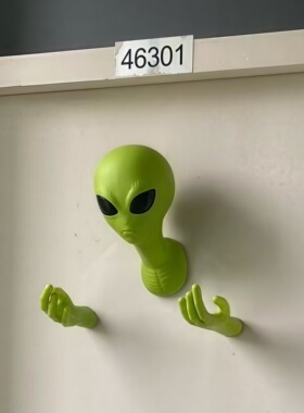宿舍门绿色外星人壁挂搞怪万圣节
