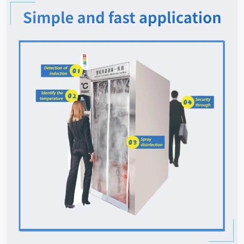 intelligent personnel thermometry disinfection passageways