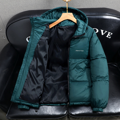 男士棉衣外套2025新款冬季加厚连帽羽绒棉服男冬装防寒保暖棉袄子