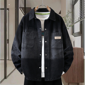 衬衣 潮流复古痞帅夹克青少年男装 休闲牛仔衣男外套春秋季 2025新款
