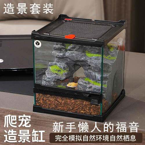 亚克力守宫饲养箱盒缸爬宠守宫蜥蜴蜘蛛乌龟造景套装新人奥力