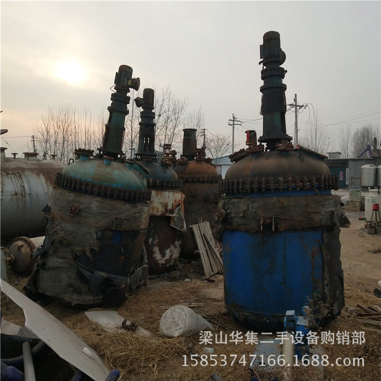 山东能买到二手九层新1吨--20吨搪瓷反应釜 二手不锈钢20吨反应釜