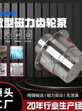 供应PEE微型磁力泵不锈钢耐腐性无泄漏磁力驱动齿轮泵厂家