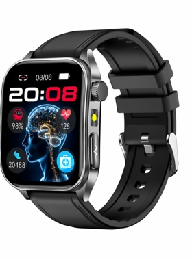 新款E810智能手表ECG心电图650nm激光调理心率血氧微体检