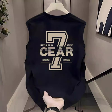 Big Brand Withdrawal~ Counter Clearance Bargain Trendy Fashion Street Style Sleeveless Men's Pure Cotton Training Sports T-Shirt