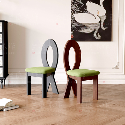 广东佛山纯白蜡木中古风餐椅