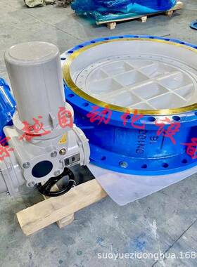 铸钢材质 衬氟电动法兰蝶阀D941F46-10C-DN400耐腐蚀 环保水处理