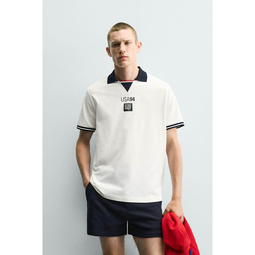 柜329！ZA 26夏季新品 男装 经典美国94世界杯POLO衫 4087530 250
