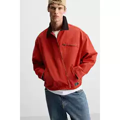 2025 Autumn New Arrival Men's Cotton Loose Zipper Lapel Long Sleeve Jacket 6987402