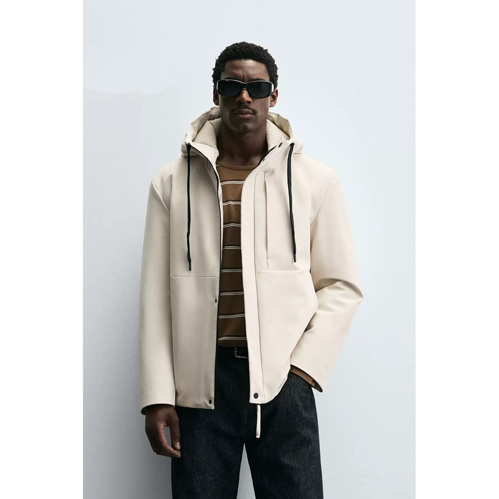 ZA 2025 秋季新品 男装 连帽科技面料抽绳夹克外套 4695500 251