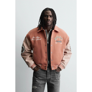 4575420 折扣季 拼接补丁棉服飞行员夹克外套 621 男装 柜559