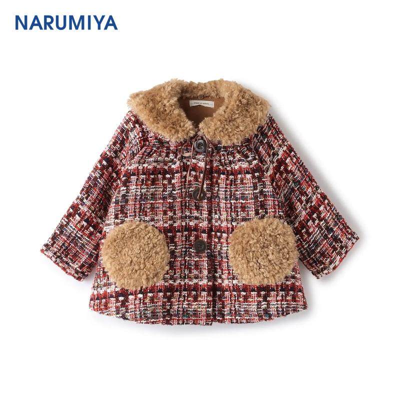 sense of wonder 附披肩粗纺格纹大衣