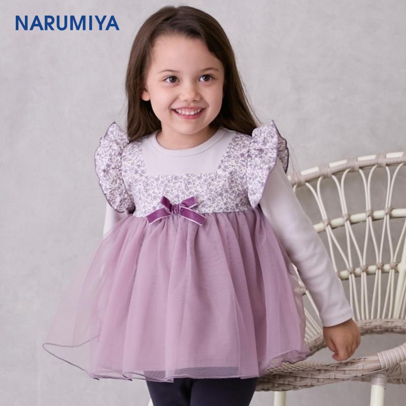 petit main 鲜花郁金香长袖T恤