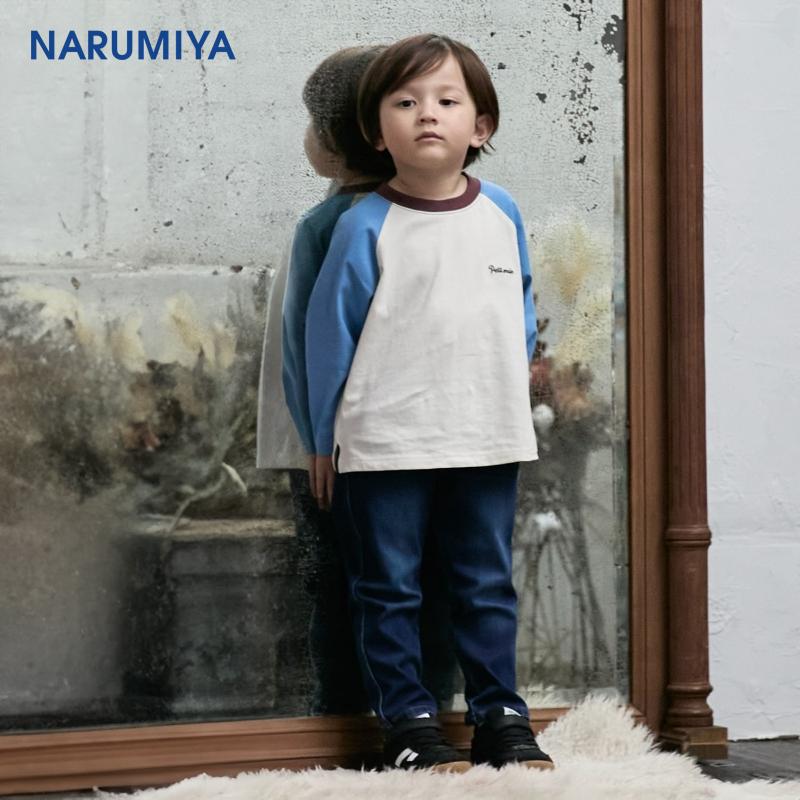 petit main 【Lee】针织牛仔短裤