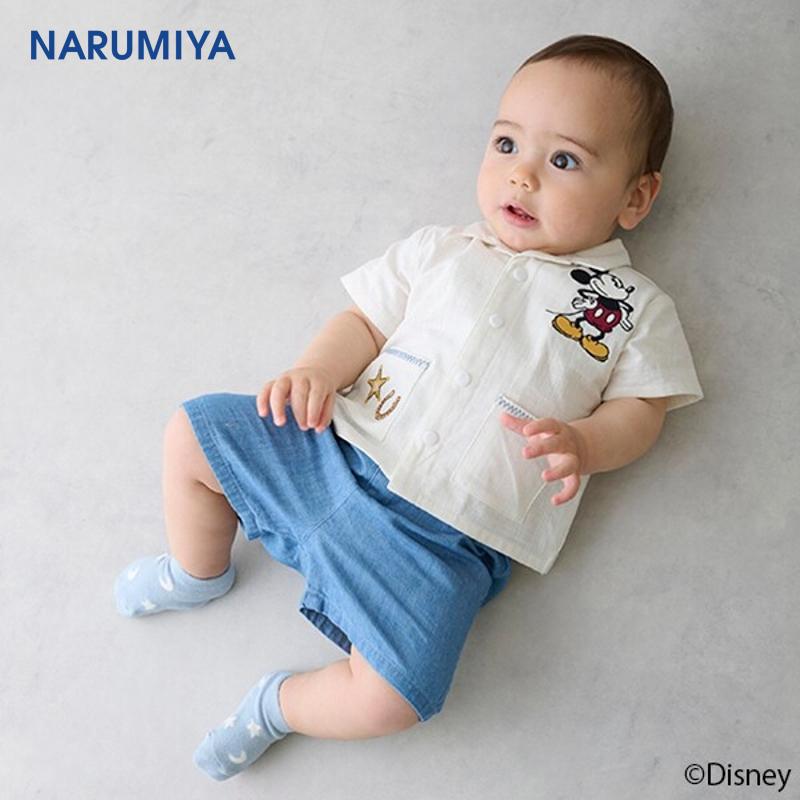 petit main 【迪士尼】开襟衬衫套装