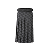 NATURAY 原创一片式 波点百褶裙半身裙罩裙女低腰显瘦复古叠穿两穿