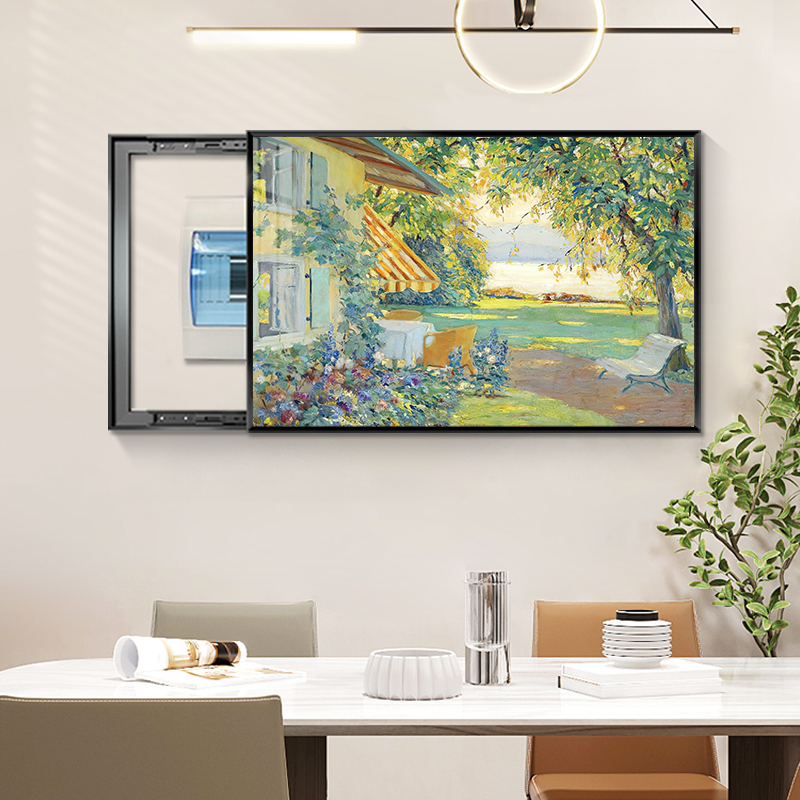 莫奈电表箱装饰画现代简约