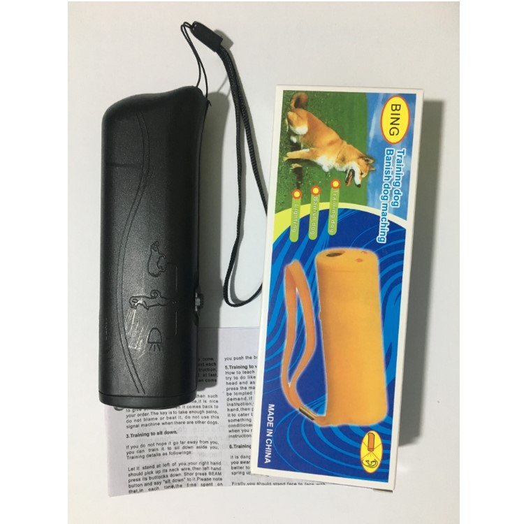LED手电筒无电池超声波驱狗器训狗器吠犬器LED手电筒dog repeller
