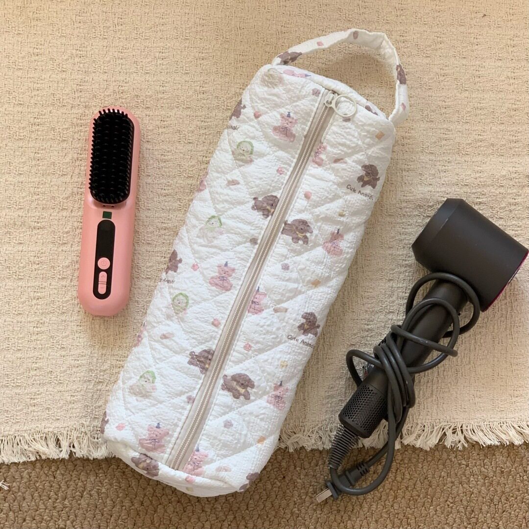 卡通吹风机收纳袋高颜值大容量卷发棒收纳包夹板吹风机保护套