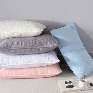 欧式 纯色学生儿童信封枕头套单个 加厚家用单人磨毛防水枕套一对装