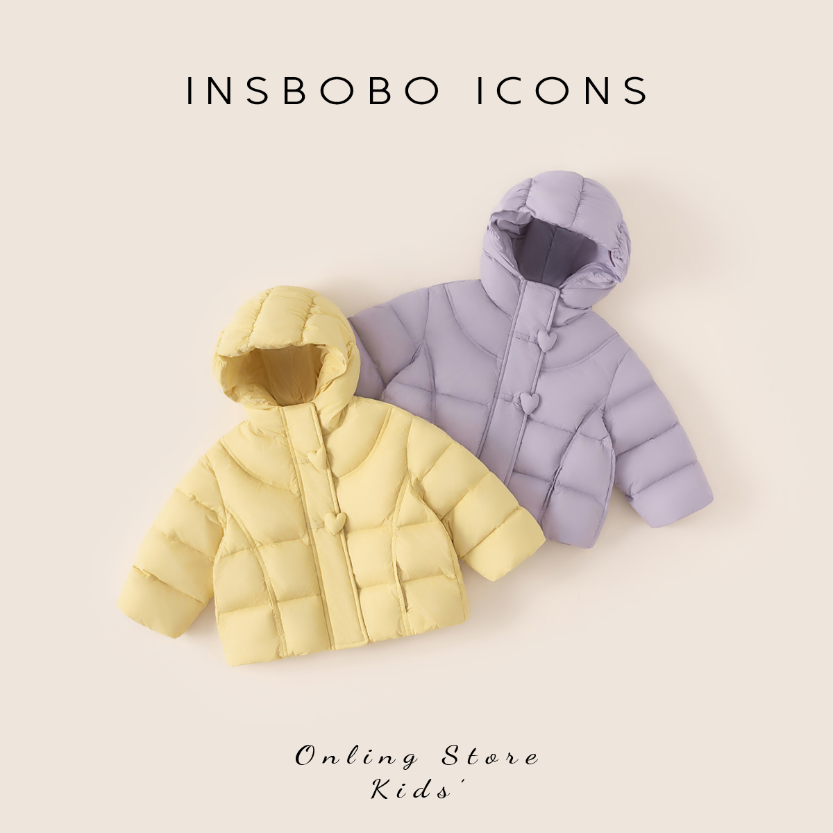 INSbobo儿童羽绒服三防羽绒服