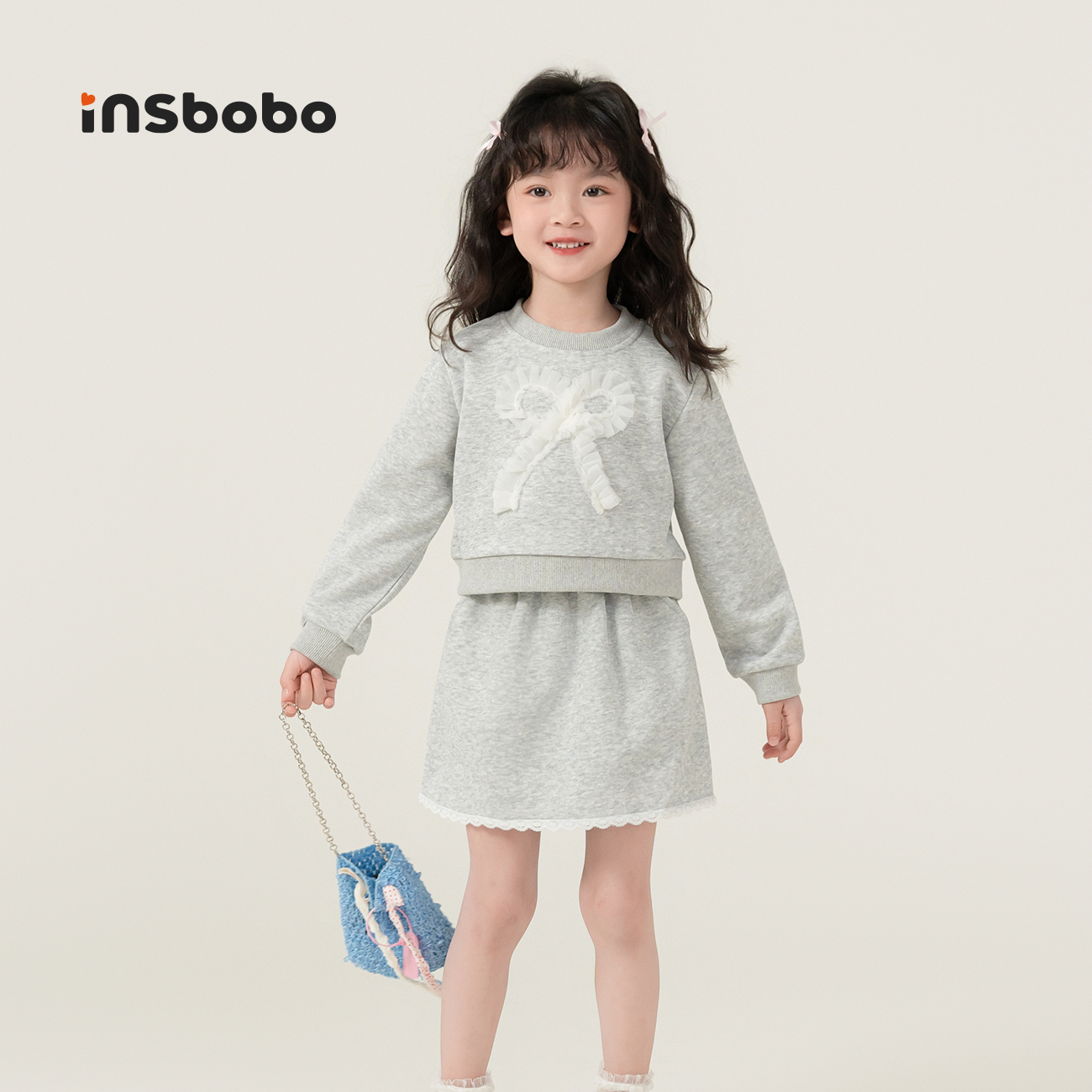 INSbobo儿童套装卫衣裙子两件套