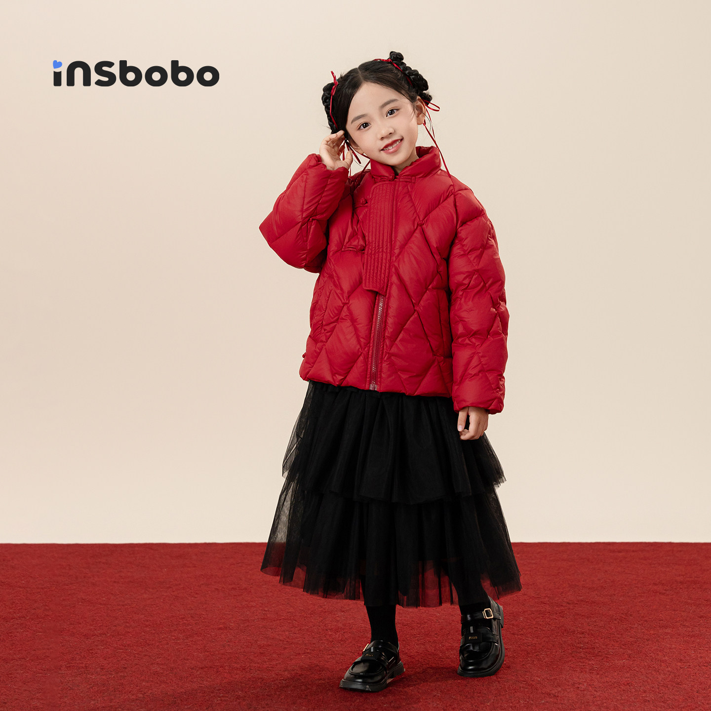 INSbobo儿童唐装中式羽绒唐装