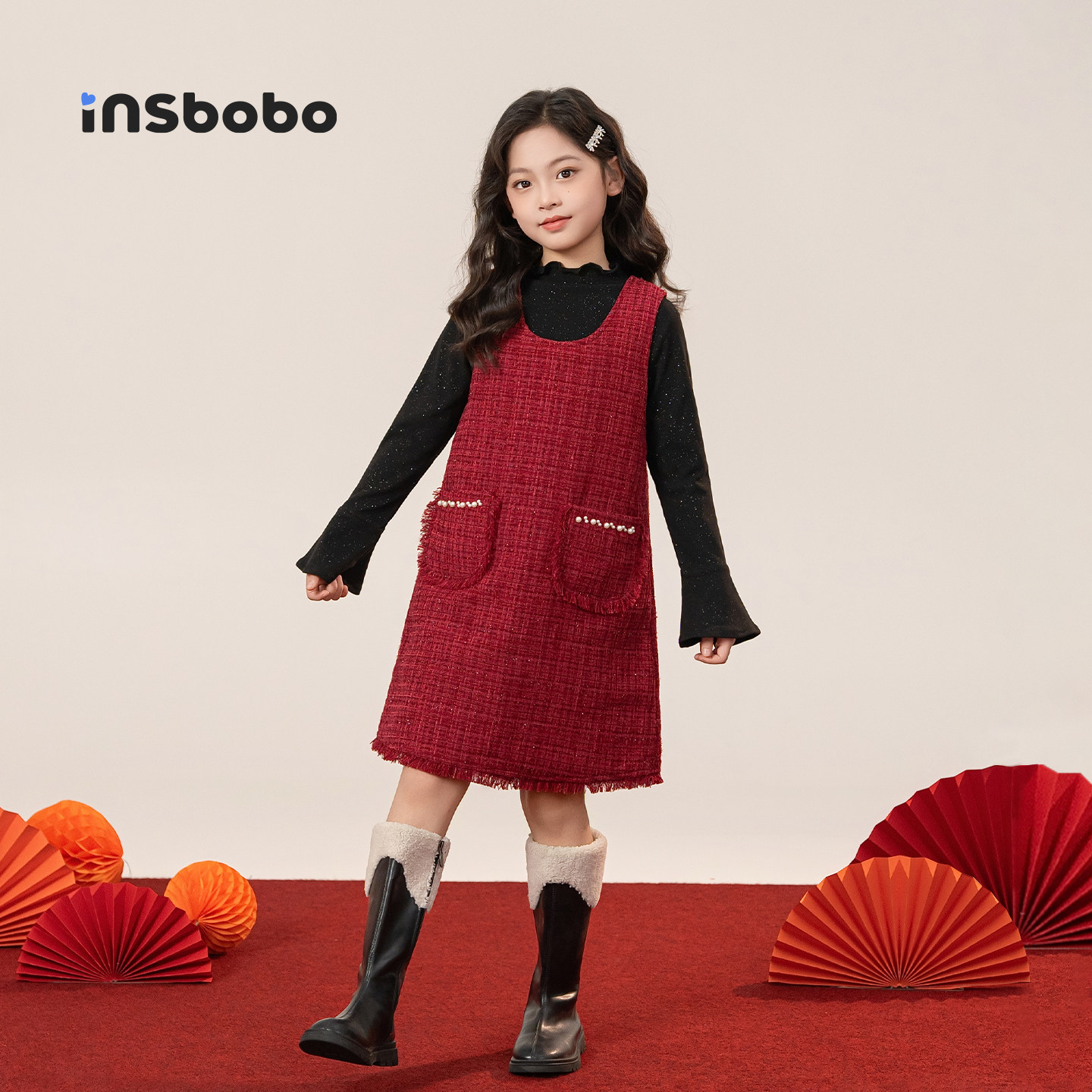 INSbobo儿童连衣裙小香风连衣裙