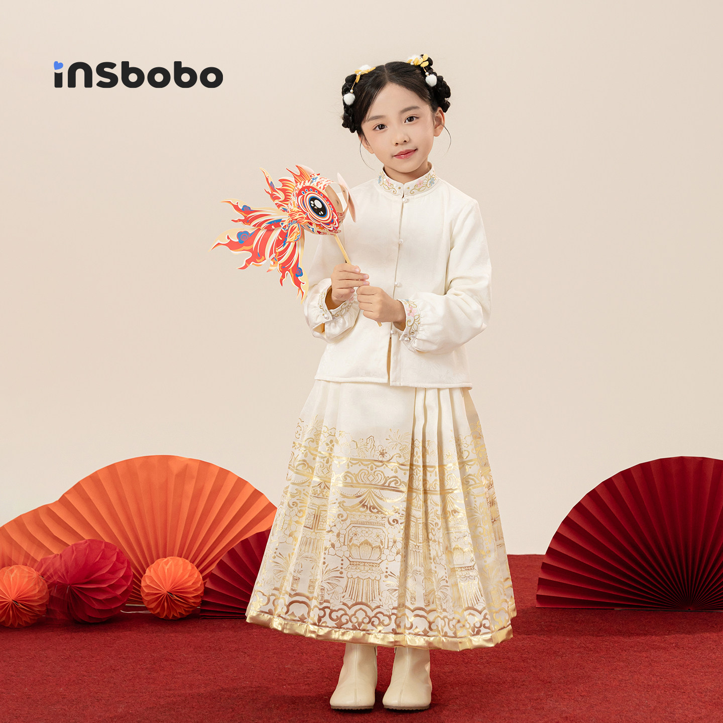 INSbobo儿童唐装国风立领唐装