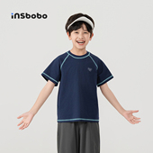 INSbobo童装 男孩运动衣服夏 上衣儿童帅气半袖 男童短袖 t恤2026新款